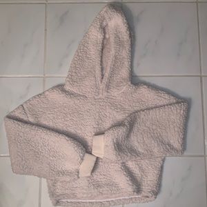 Zaful cropped & hooded fuzzy sweater